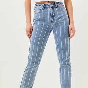 PAC Sun Pinstripe Mom Jean
